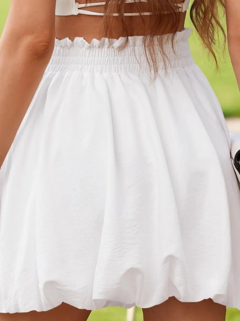 Frill Smocked Mini Skirt - adritiX