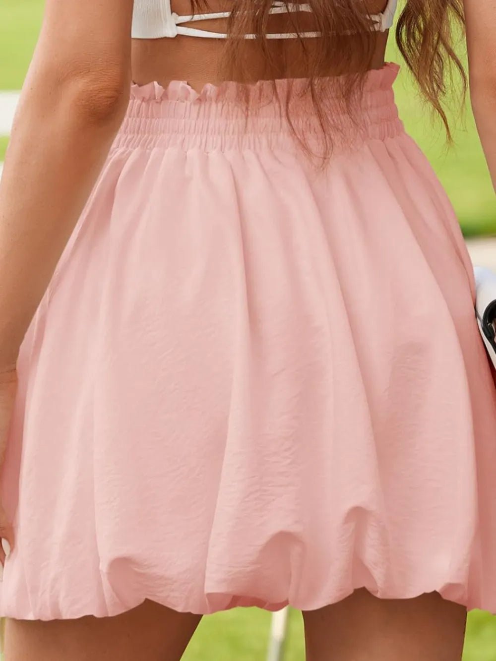 Frill Smocked Mini Skirt - adritiX
