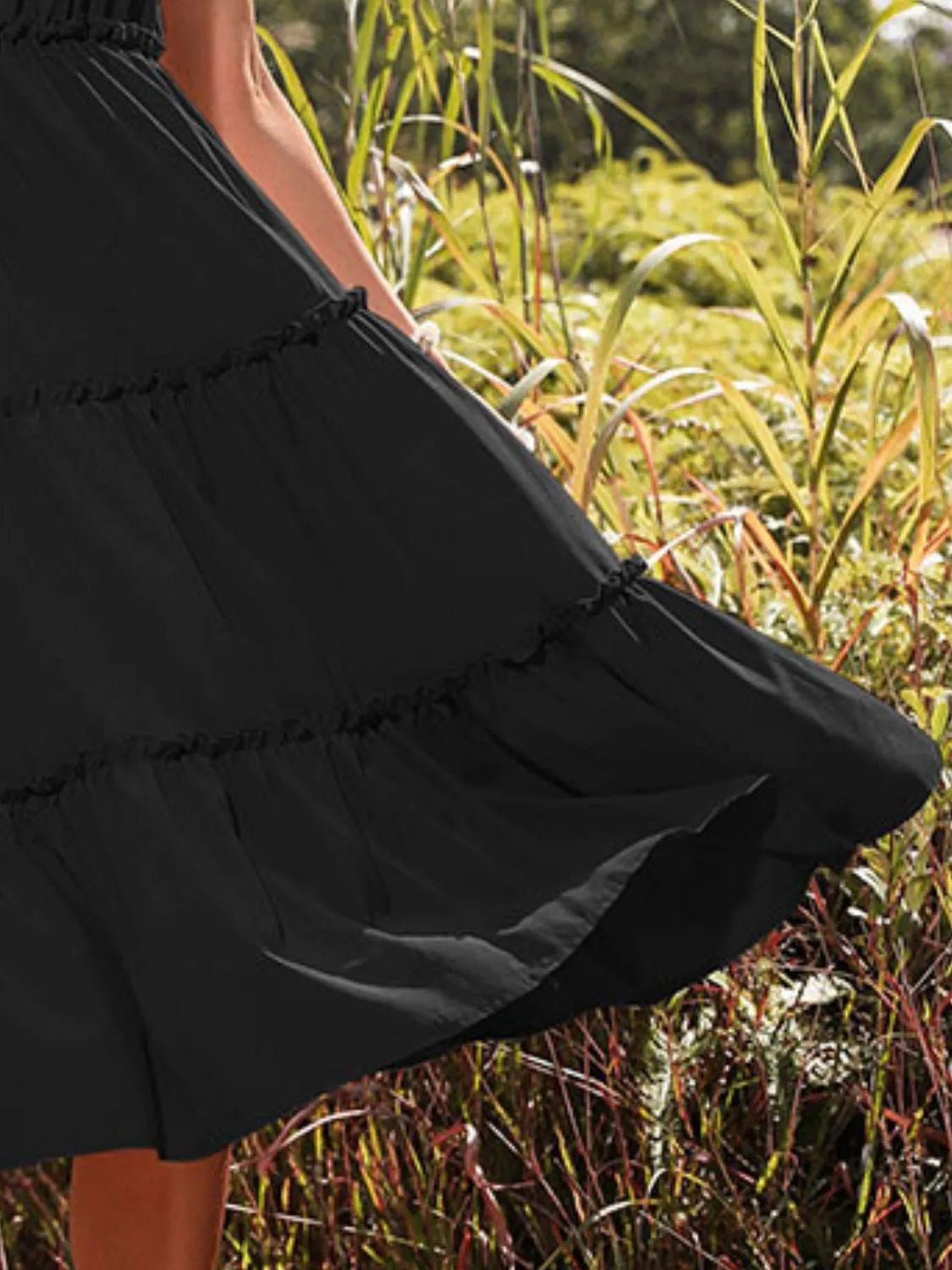 Frill Tiered Midi Dress - adritiX
