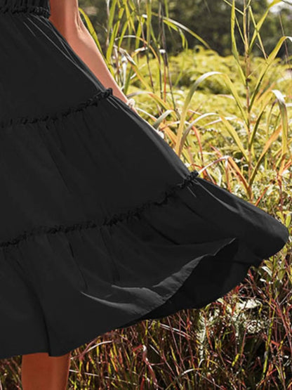 Frill Tiered Midi Dress - adritiX