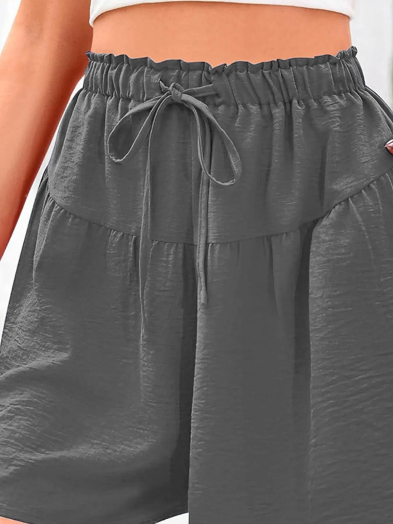 Full Size Casual Drawstring High Waist Relaxed Shorts Plus Size - adritiX