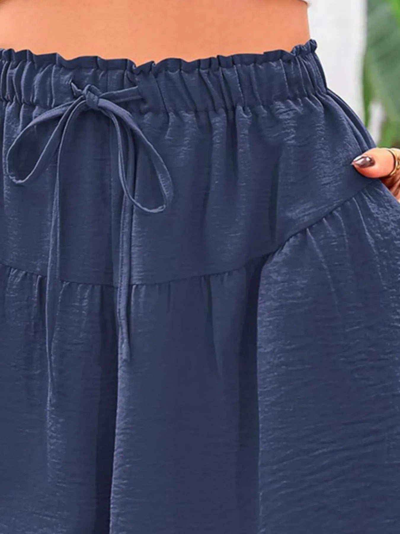 Full Size Casual Drawstring High Waist Relaxed Shorts Plus Size - adritiX