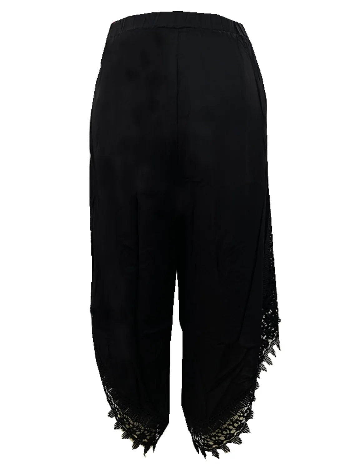 Full Size Lace Detail Wide Leg Pants Plus Size - adritiX