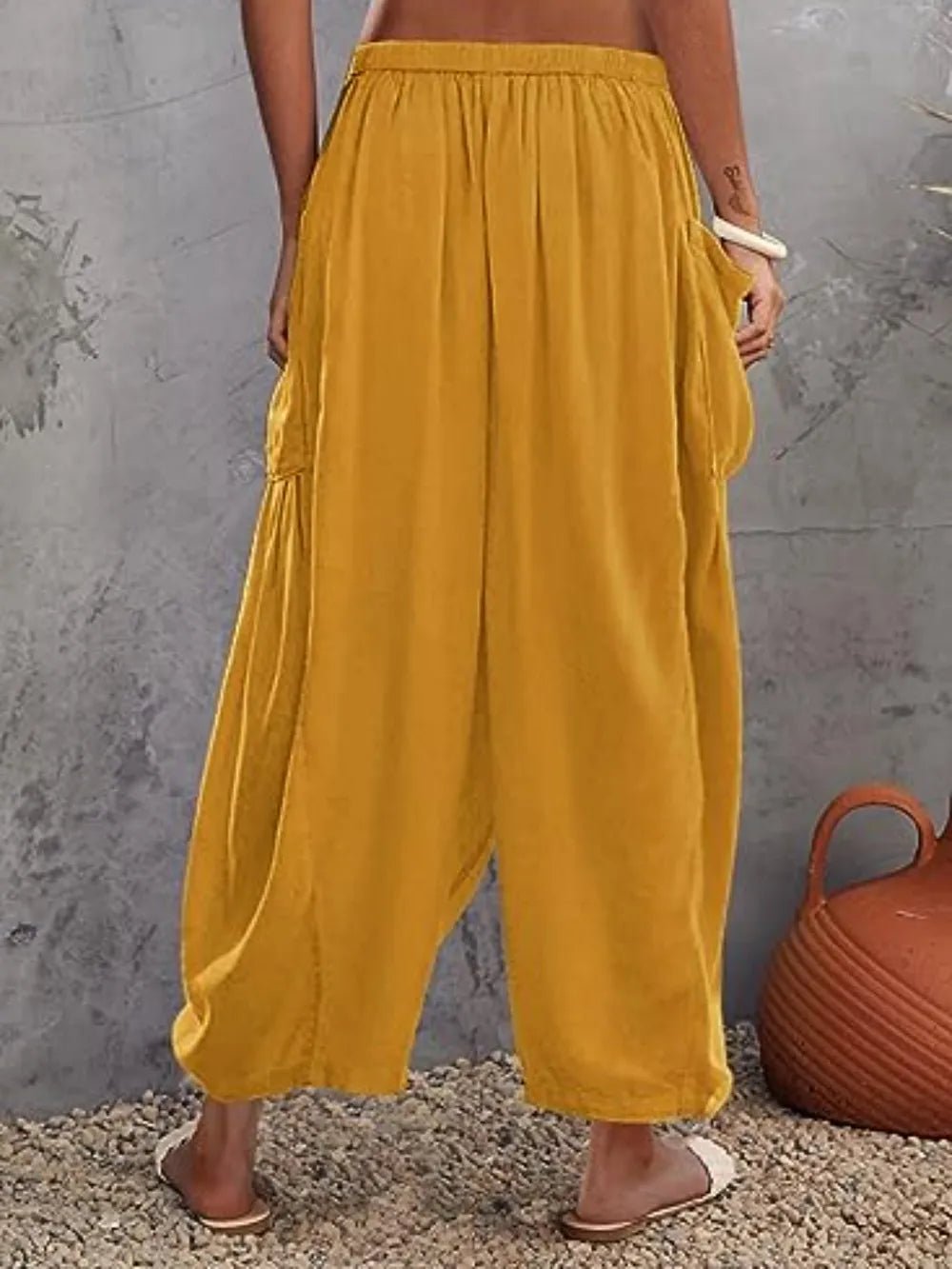 Full Size Wide Leg Pants with Pockets Plus Size - adritiX