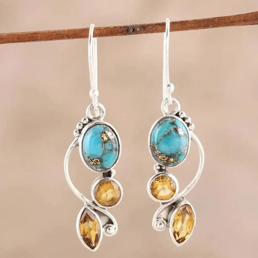 Geometric Alloy Dangle earrings - adritiX