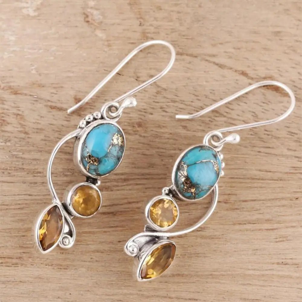 Geometric Alloy Dangle earrings - adritiX