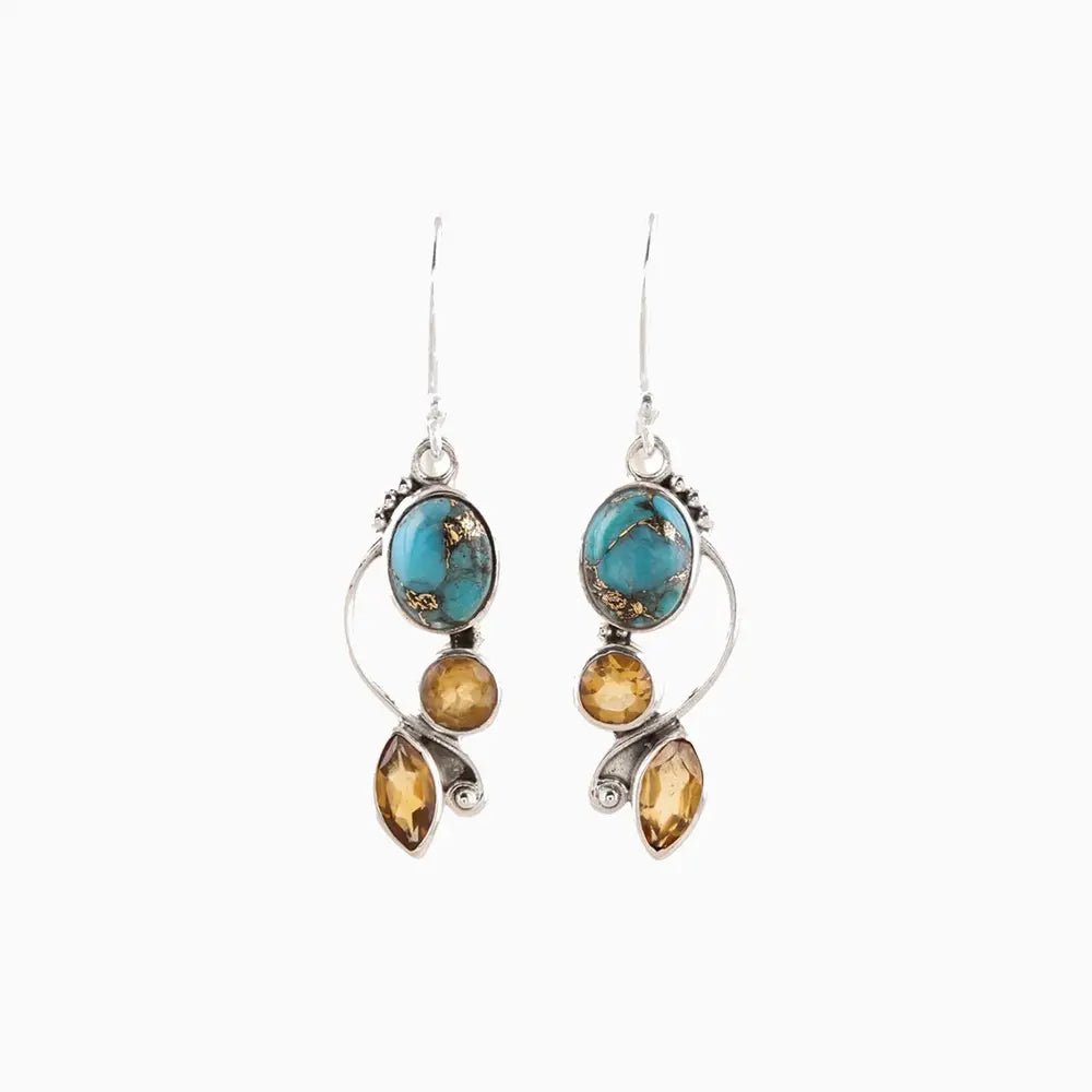 Geometric Alloy Dangle earrings - adritiX