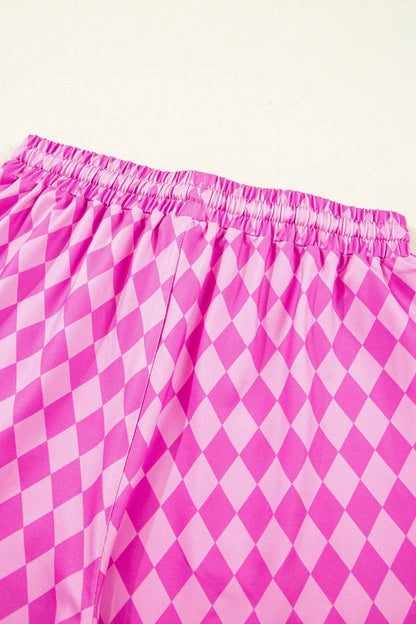 Geometric Print Active Casual Shorts with Slits - adritiX