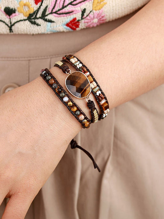Geometrical Shape Triple - Layer Bracelet - adritiX