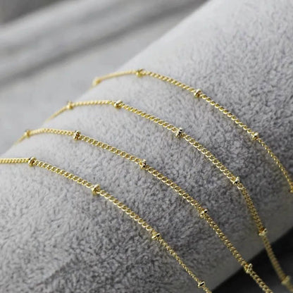 Gold - Plated Bubble Initial Necklace - adritiX