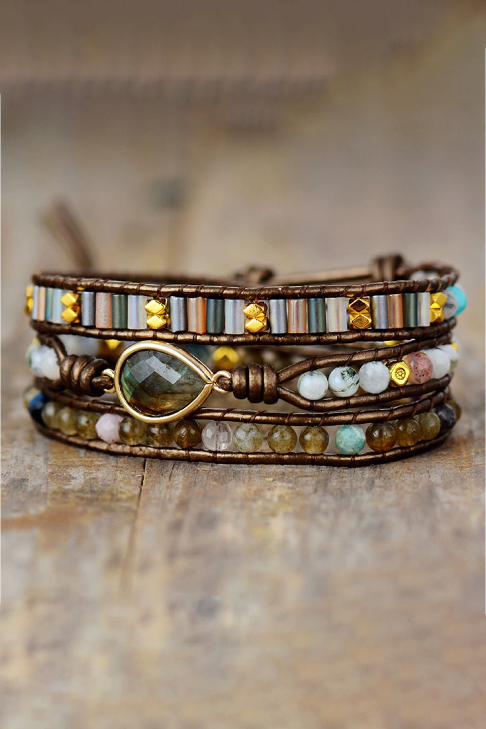 Handmade Triple Layer Beaded Bracelet - adritiX