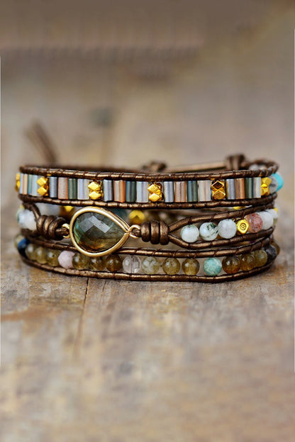 Handmade Triple Layer Beaded Bracelet - adritiX