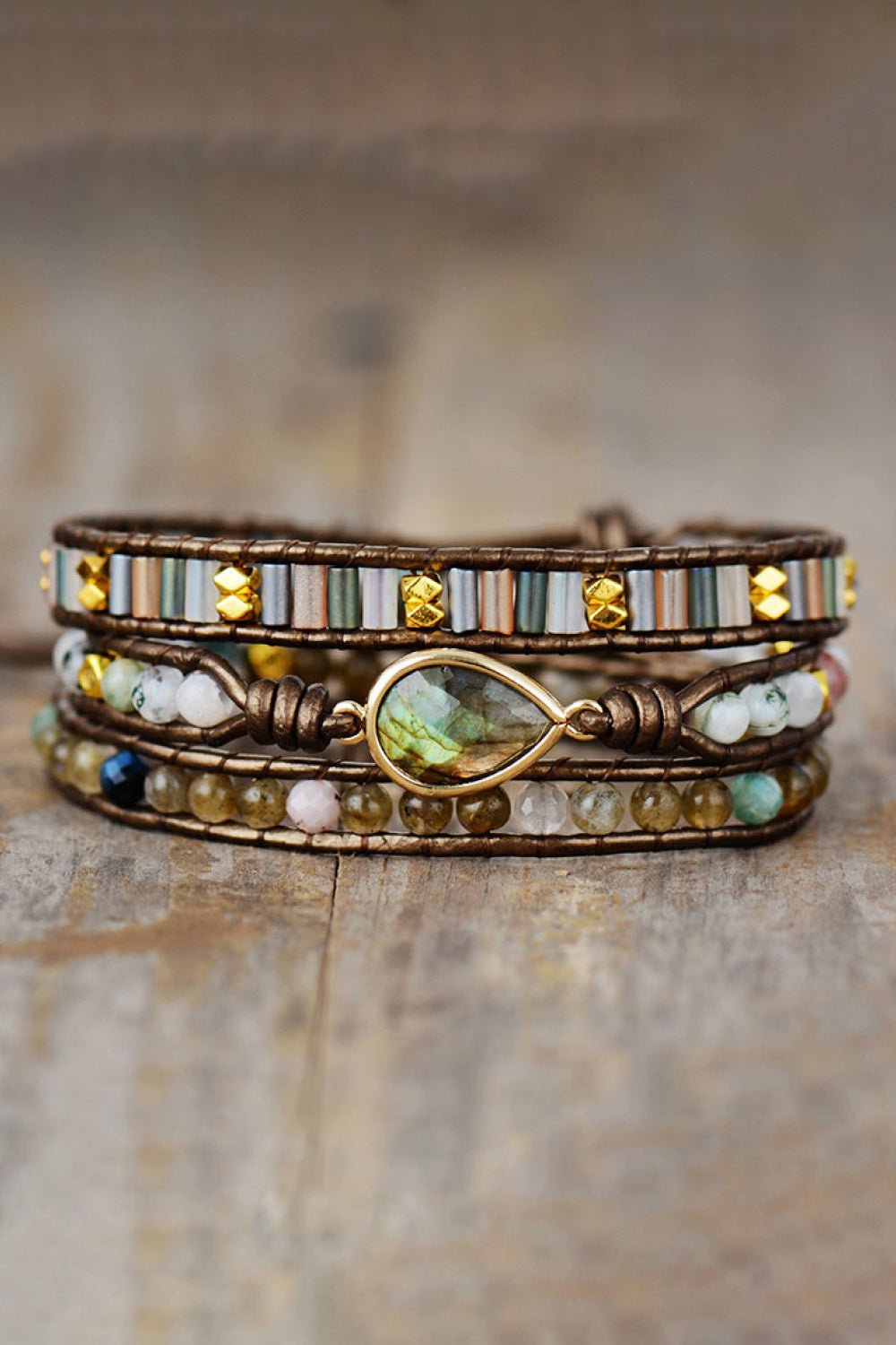 Handmade Triple Layer Beaded Bracelet - adritiX