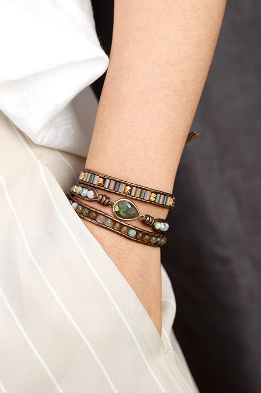 Handmade Triple Layer Beaded Bracelet - adritiX
