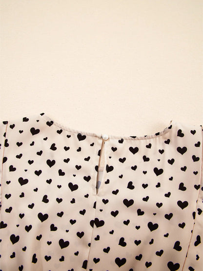 Heart Flutter Sleeve Ruffle Mini Dress - adritiX