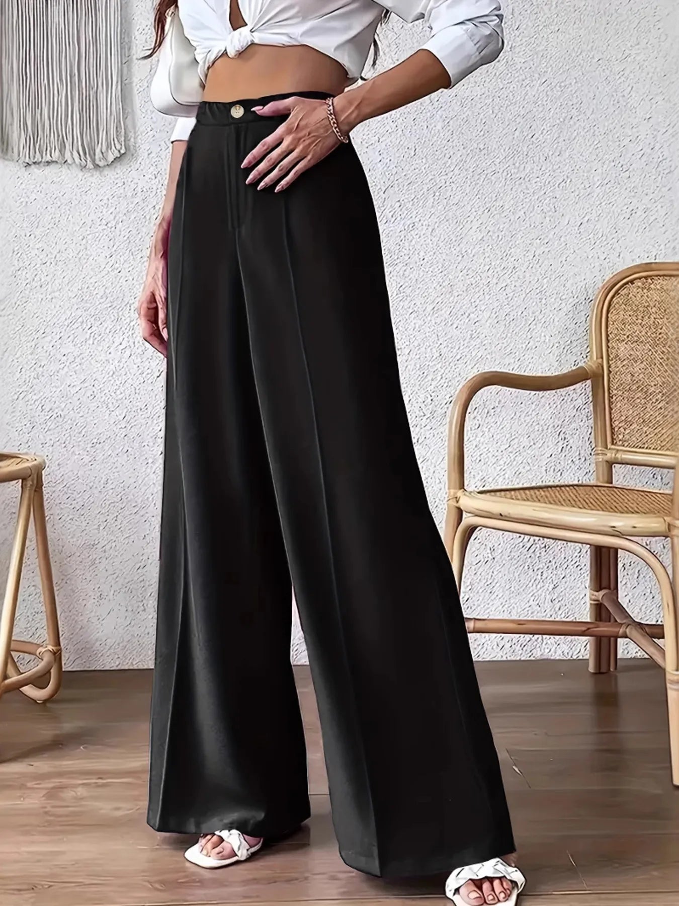 High Waist Wide Leg Pants - adritiX