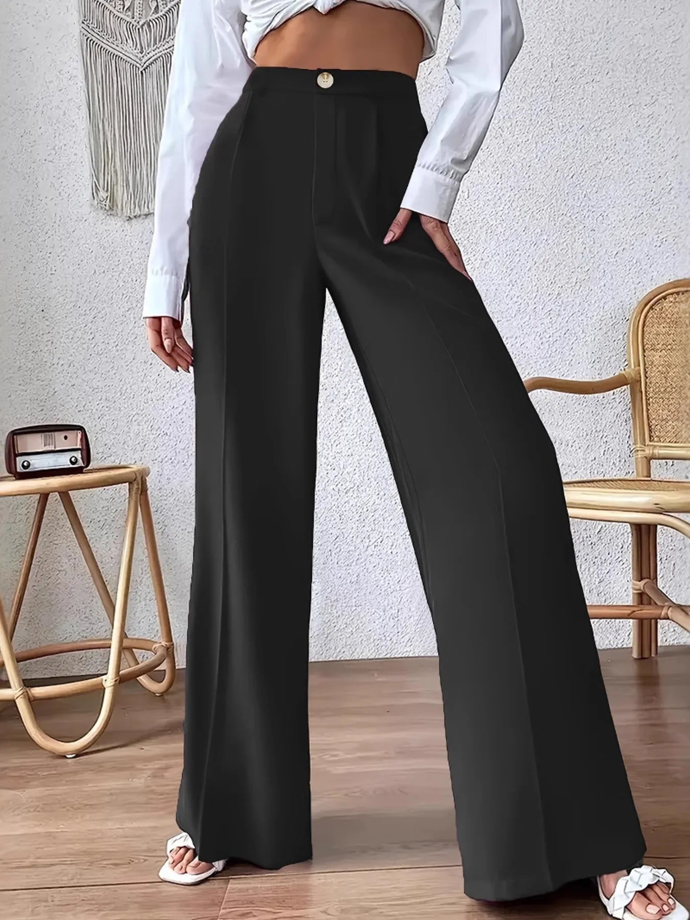 High Waist Wide Leg Pants - adritiX