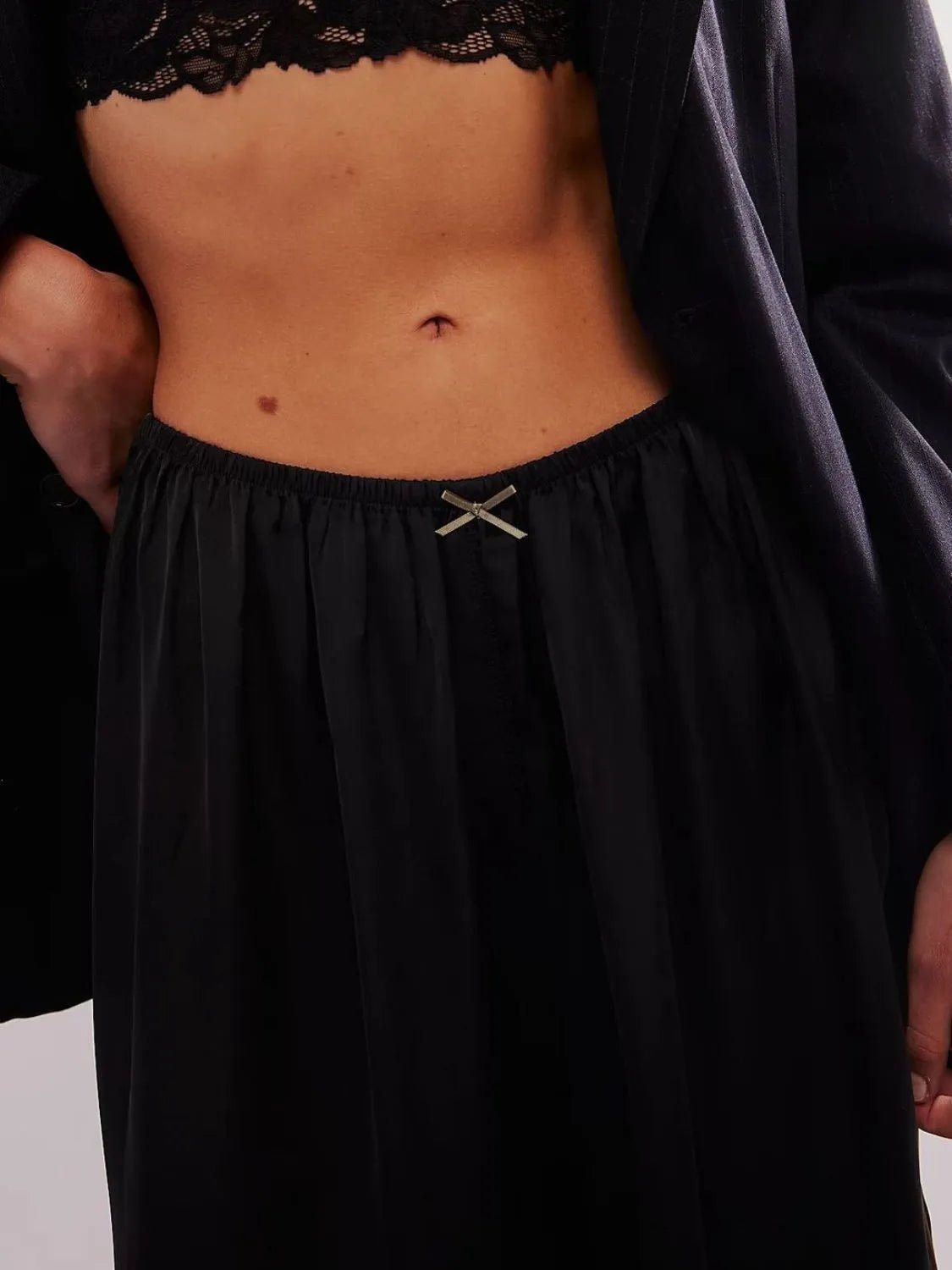 Lace Detail Wide Leg Pants - adritiX