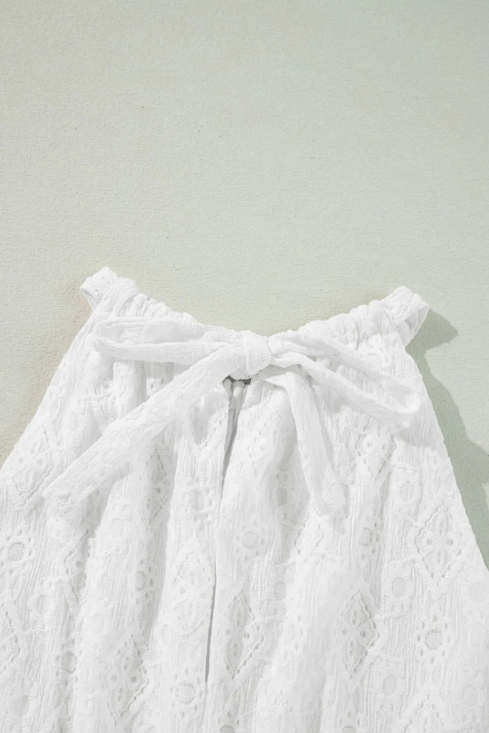 Lace Sleeveless Tied Waist Mini Dress - adritiX