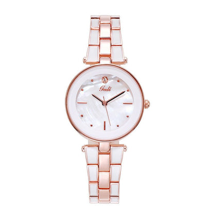 Ladies Watch Korean Style Trendy Student White Quartz - adritiX