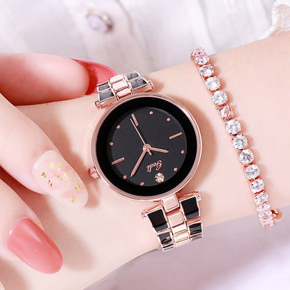 Ladies Watch Korean Style Trendy Student White Quartz - adritiX