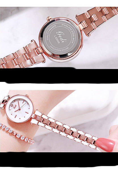 Ladies Watch Korean Style Trendy Student White Quartz - adritiX