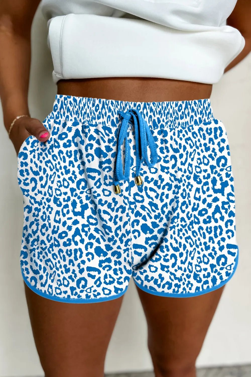 Leopard Drawstring Shorts - adritiX