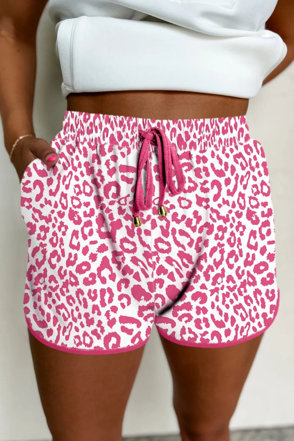 Leopard Drawstring Shorts - adritiX