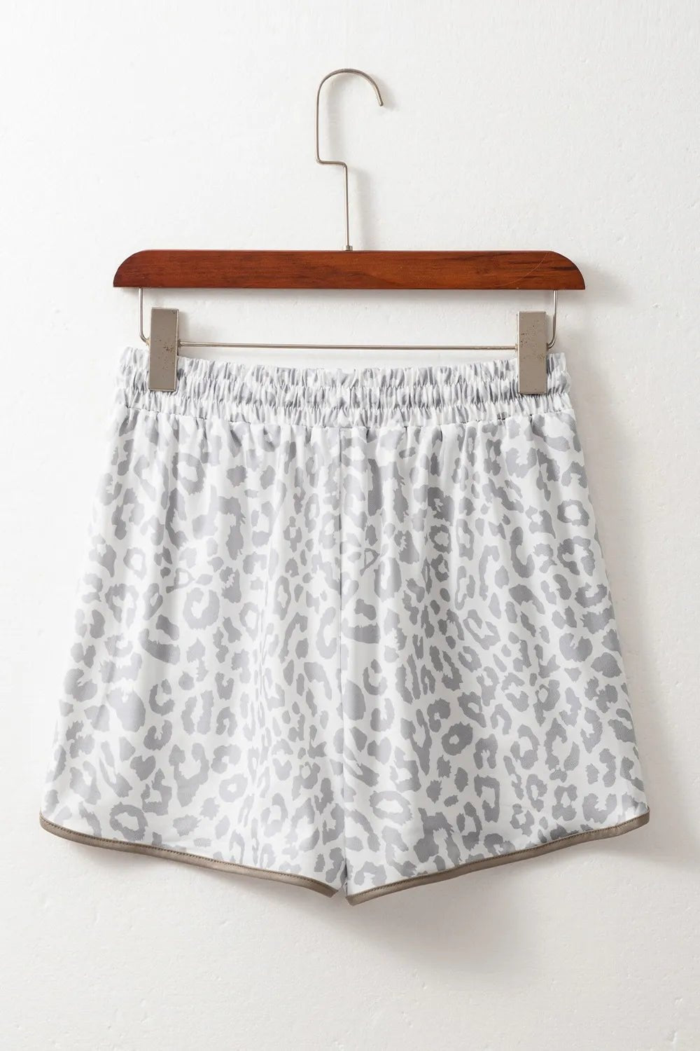 Leopard Print Drawstring Casual Shorts - adritiX