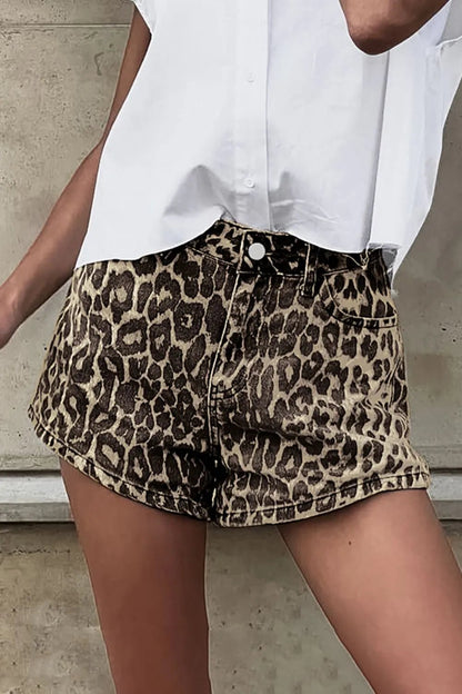 Leopard Shorts with Pockets - adritiX