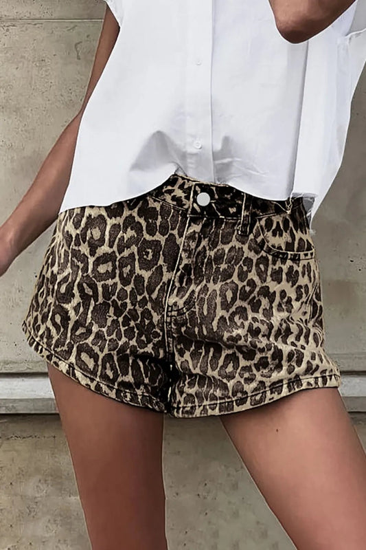 Leopard Shorts with Pockets - adritiX
