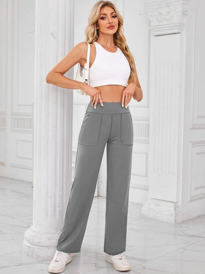 Lovelet High Waist Active Pants with Pockets - Comfort & Style for Every Move - adritiX