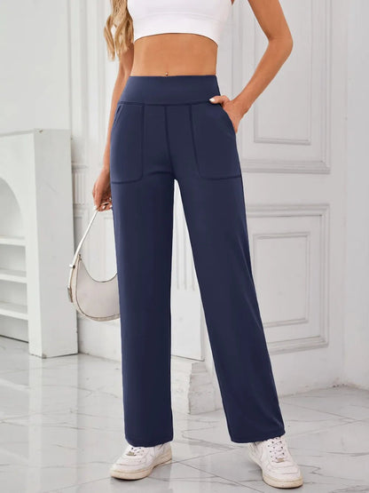 Lovelet High Waist Active Pants with Pockets - Comfort & Style for Every Move - adritiX