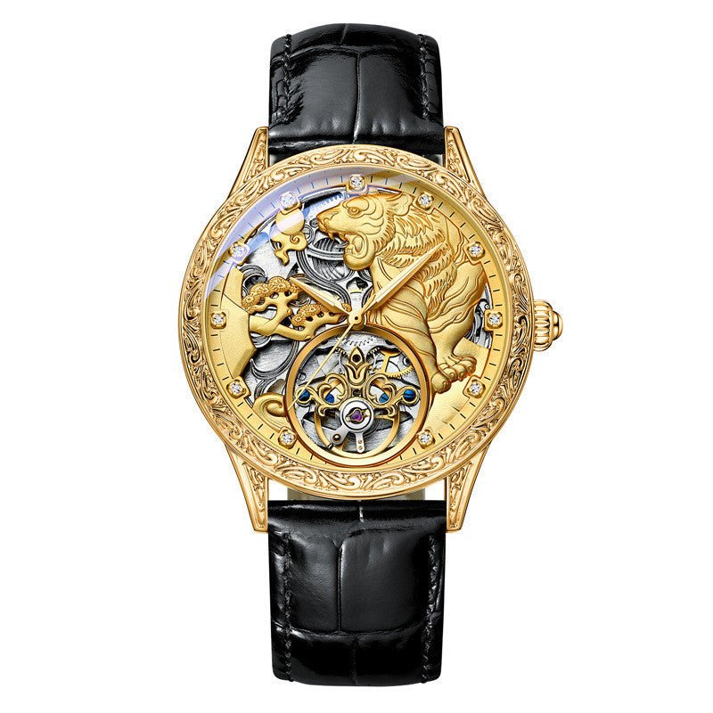 Men's Fully Automatic Mechanical Watch Stereo Relief Waterproof - adritiX