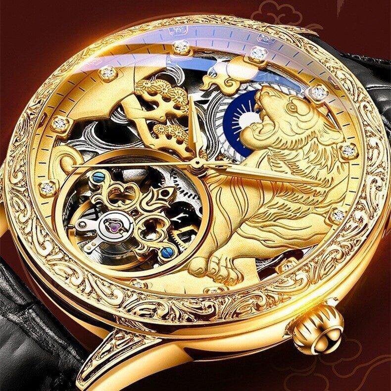 Men's Fully Automatic Mechanical Watch Stereo Relief Waterproof - adritiX