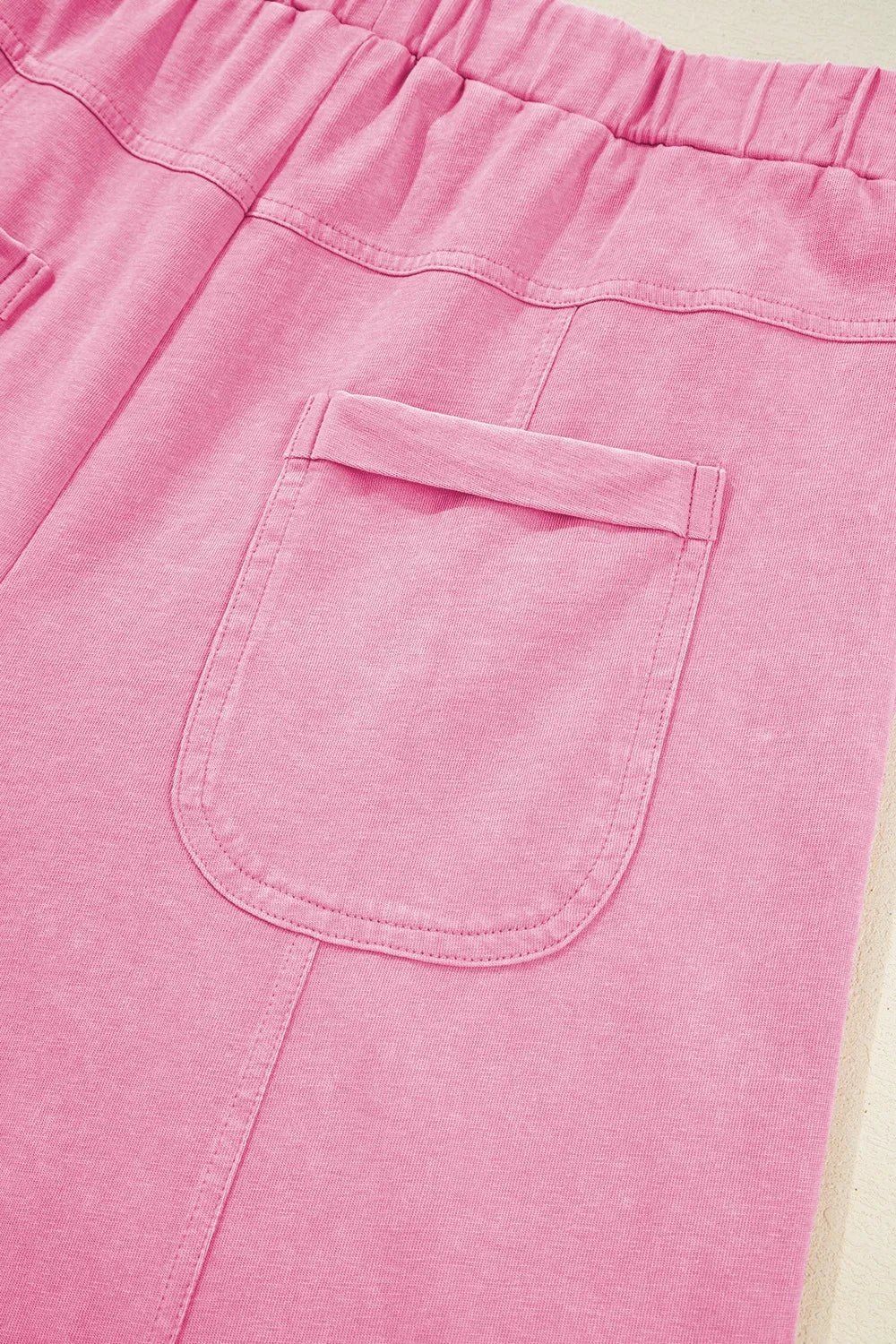 Mineral Wash High Waist Cargo Pants with Exposed Seams & Drawstring - Effortless Style & Comfort - adritiX