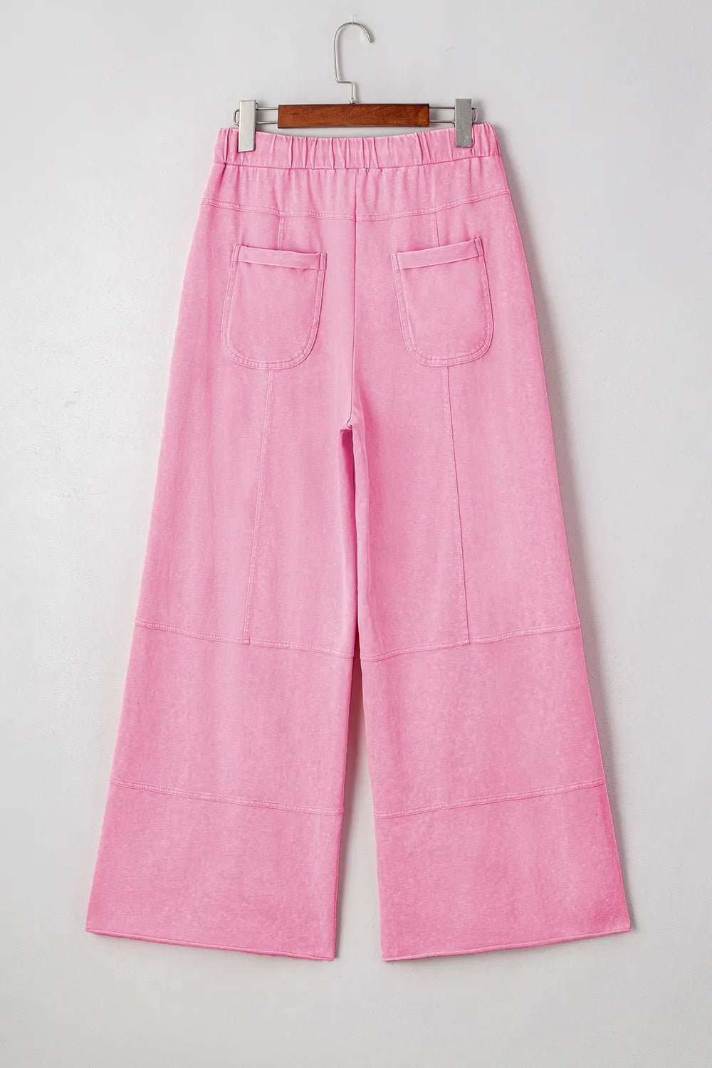 Mineral Wash High Waist Cargo Pants with Exposed Seams & Drawstring - Effortless Style & Comfort - adritiX