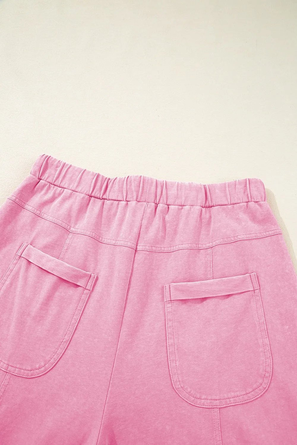 Mineral Wash High Waist Cargo Pants with Exposed Seams & Drawstring - Effortless Style & Comfort - adritiX