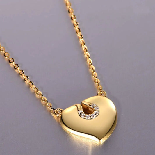 Moissanite 925 Sterling Silver Heart Necklace - adritiX