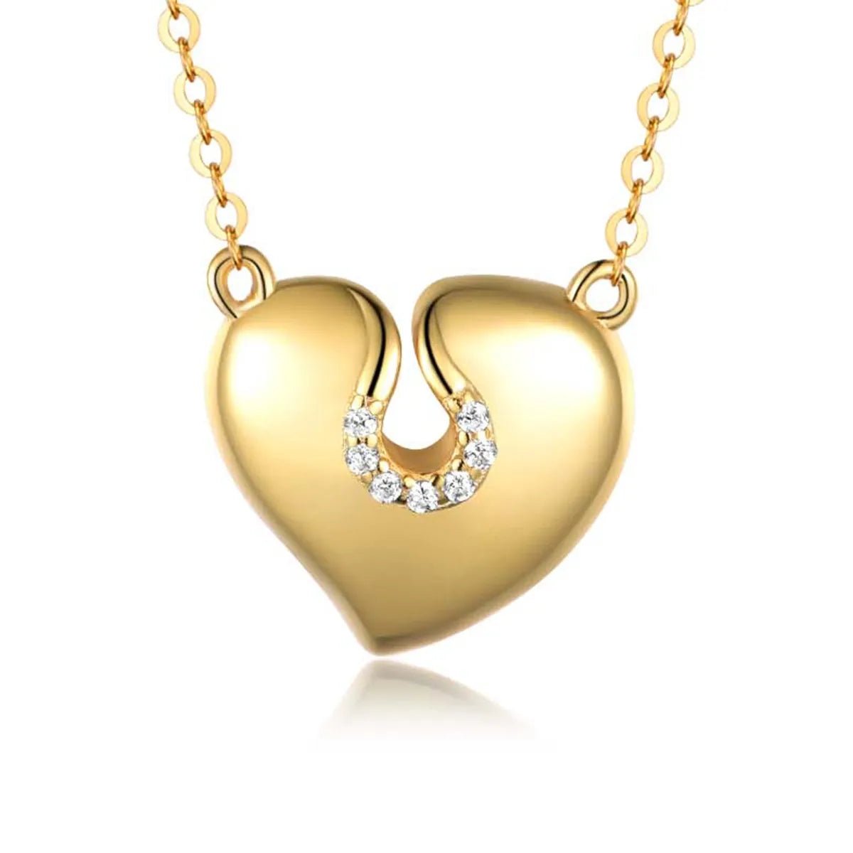 Moissanite 925 Sterling Silver Heart Necklace - adritiX