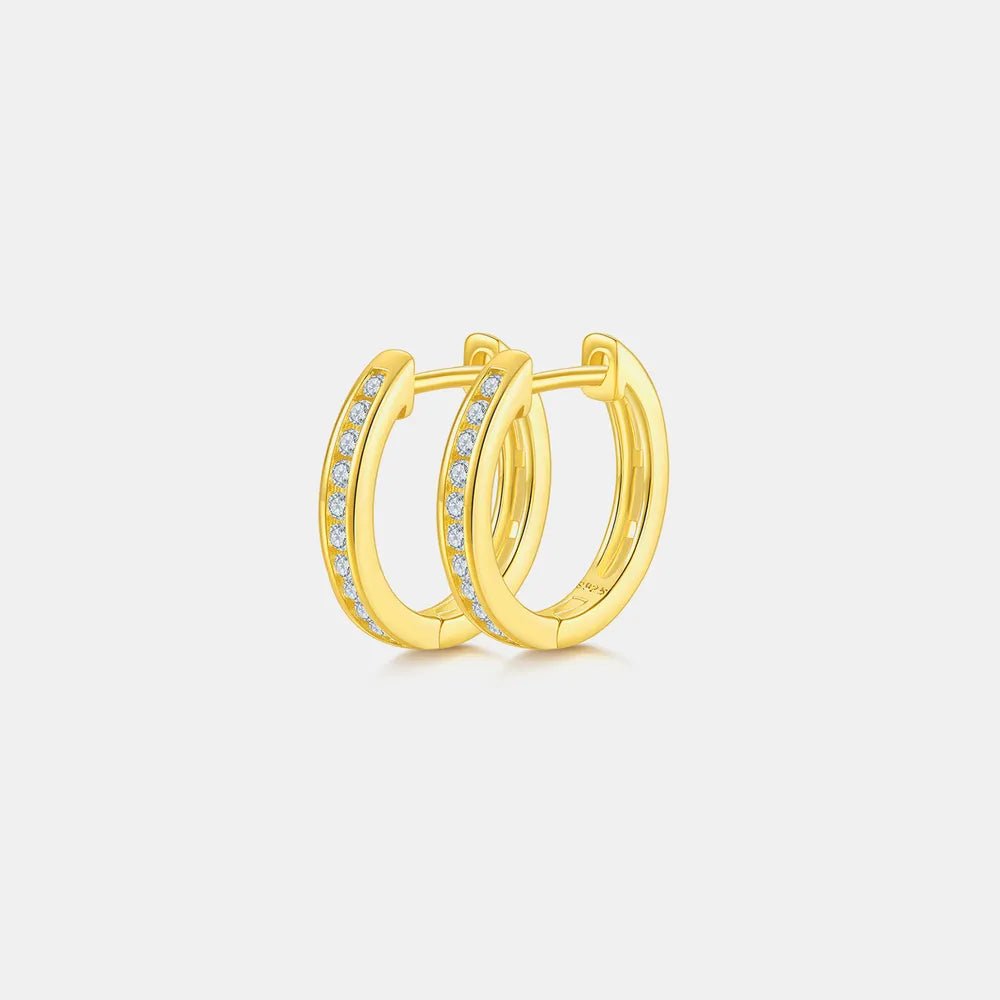 Moissanite 925 Sterling Silver Huggie Earrings - adritiX