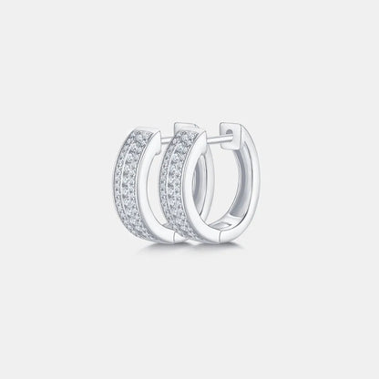 Moissanite 925 Sterling Silver Huggie Earrings - adritiX