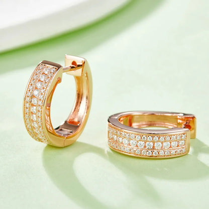 Moissanite 925 Sterling Silver Huggie Earrings - adritiX