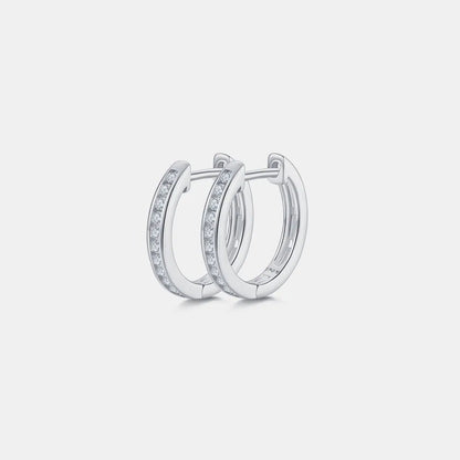 Moissanite 925 Sterling Silver Huggie Earrings - adritiX