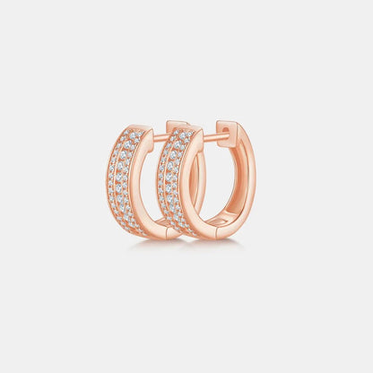Moissanite 925 Sterling Silver Huggie Earrings - adritiX