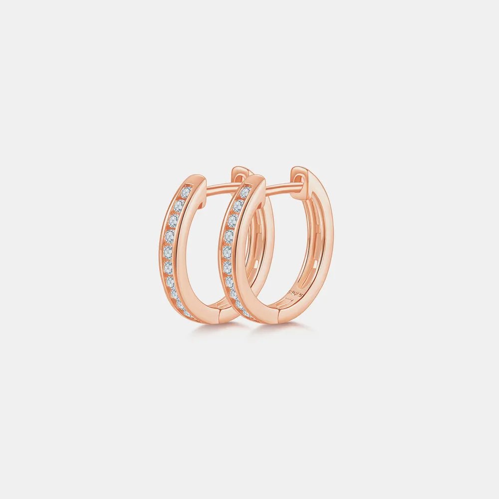 Moissanite 925 Sterling Silver Huggie Earrings - adritiX