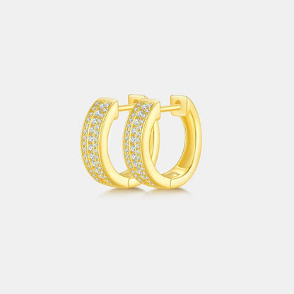 Moissanite 925 Sterling Silver Huggie Earrings - adritiX