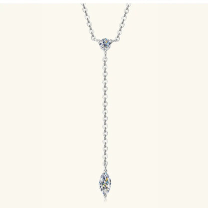 Moissanite 925 Sterling Silver Necklace - adritiX