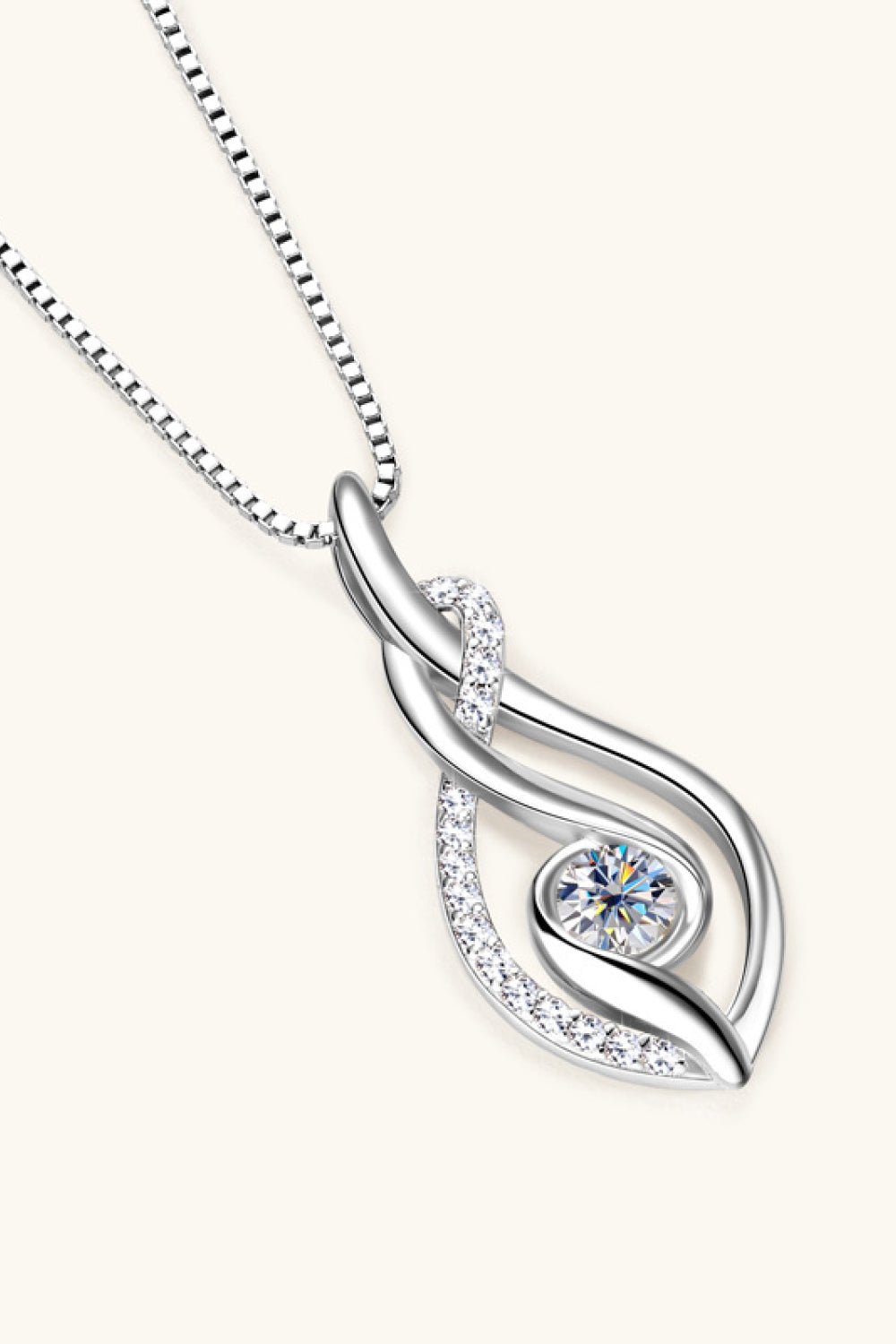 Moissanite 925 Sterling Silver Necklace - adritiX
