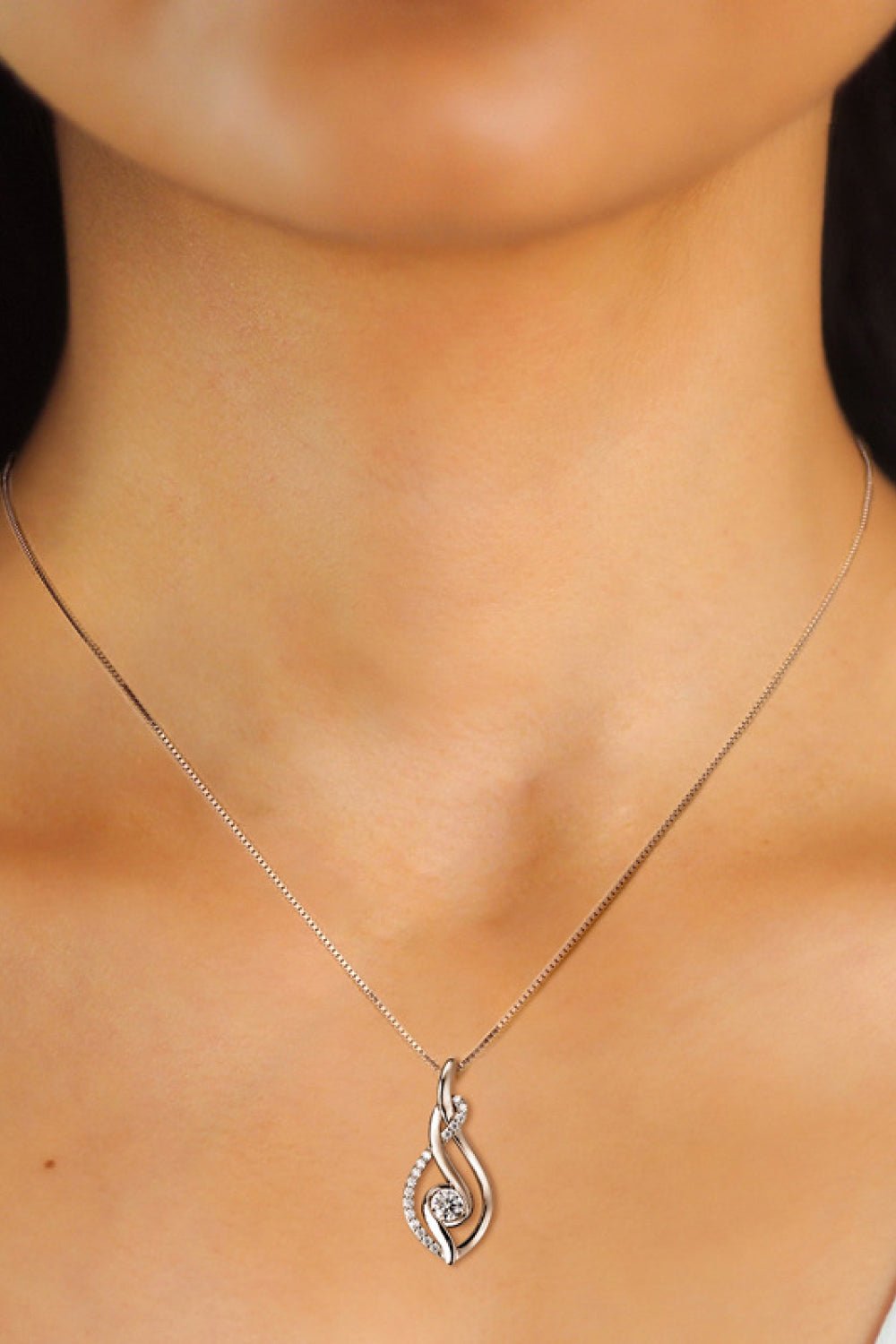 Moissanite 925 Sterling Silver Necklace - adritiX